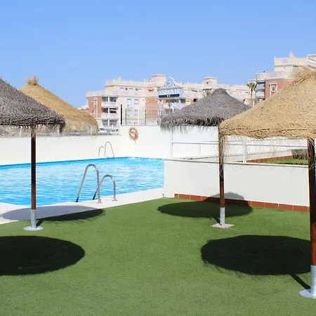Apartment Sol Y Playa Roquetas-atico Con Piscina, Solarium Y Garaje
